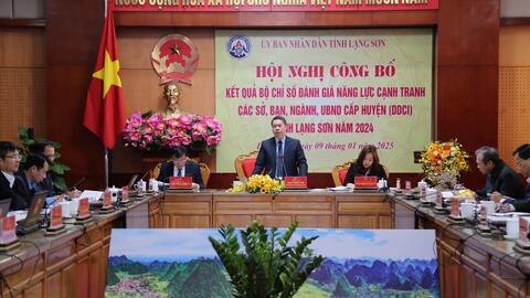 Công bố chỉ số năng lực cạnh tranh cấp sở, ban, ngành và UBND cấp huyện (DDCI) tỉnh Lạng Sơn năm 2024
